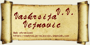 Vaskrsija Vejnović vizit kartica